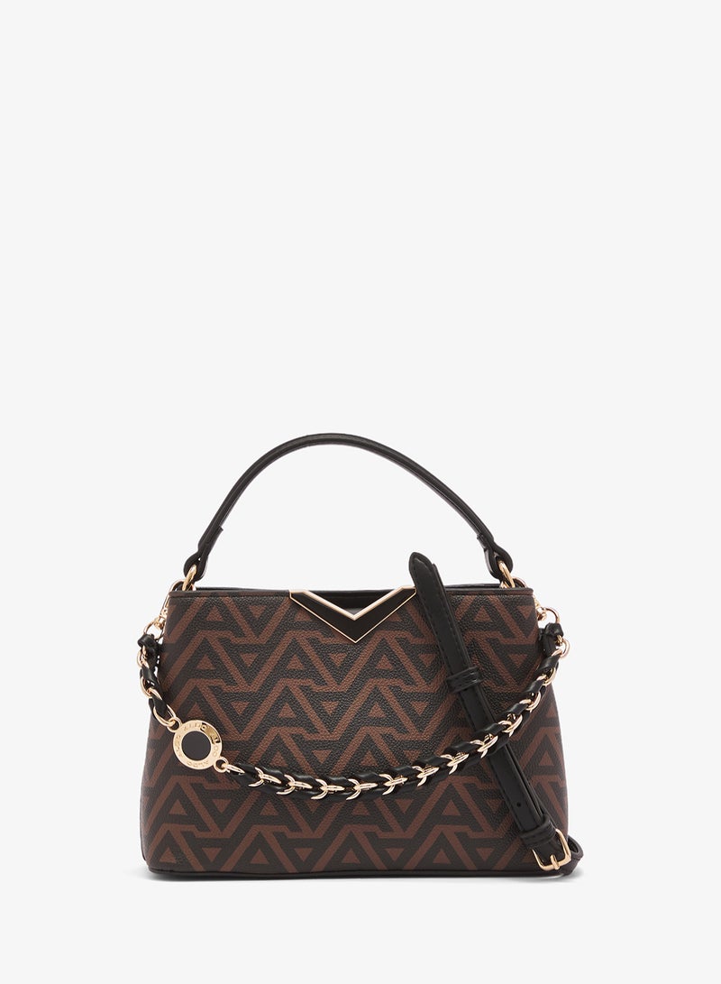 ALDO VALENTYA Printed Textured Top Handle Bag - Image 1